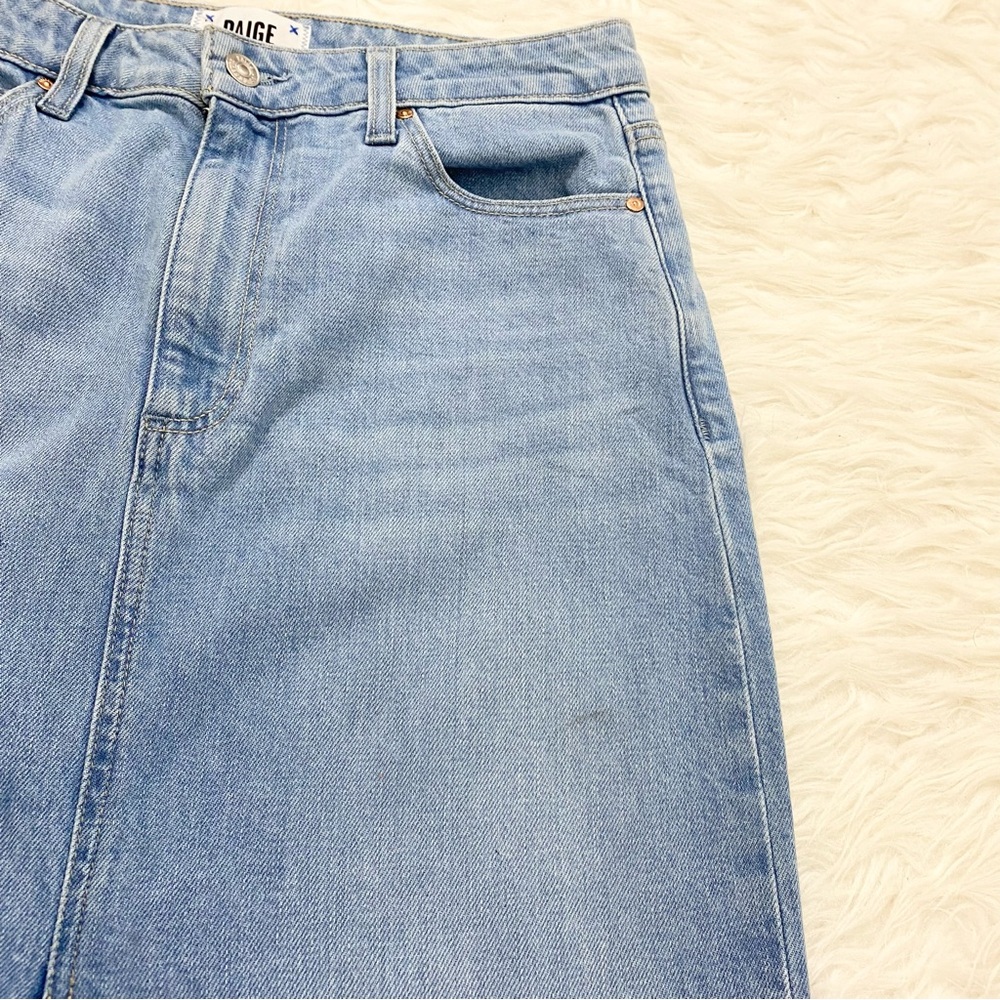 PAIGE Blue Denim Midi Skirt - Picture 6 of 7